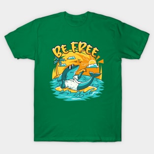 Shark Relaxing Be Free T-Shirt